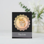 Hammy Christmas Hamster Feiertagspostkarte (Stehend Vorderseite)