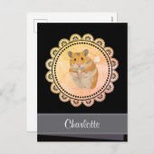 Hammy Christmas Hamster Feiertagspostkarte (Vorne/Hinten)