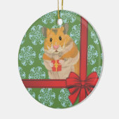 Hammy Christmas Hamster Keramik Ornament (Links)