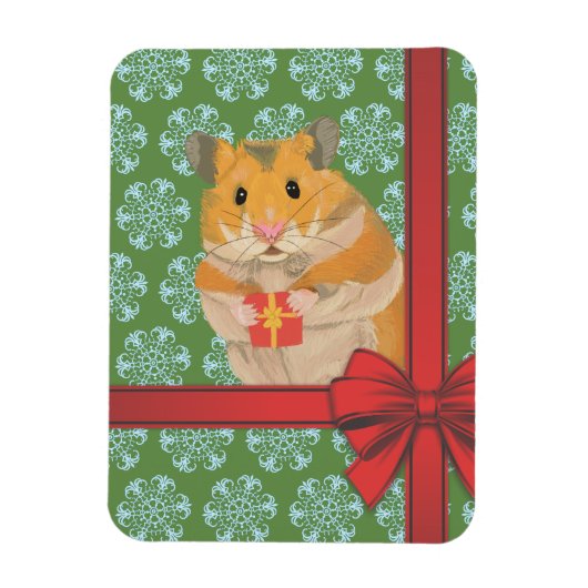 Hammy Christmas Hamster Magnet (Vertikal)