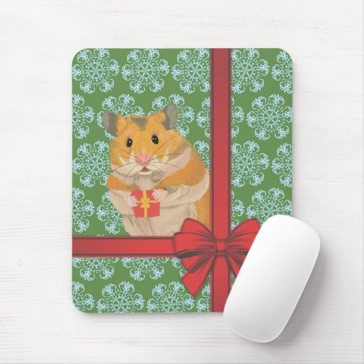 Hammy Christmas Hamster Mousepad (Mit Mouse)