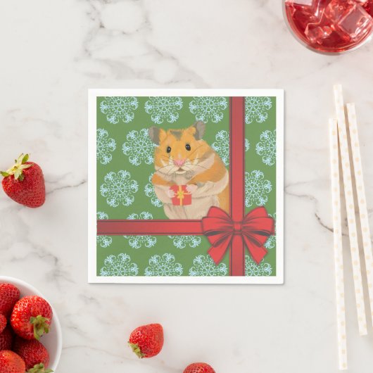 Hammy Christmas Hamster Serviette (Beispiel)