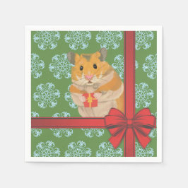 Hammy Christmas Hamster Serviette