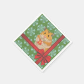 Hammy Christmas Hamster Serviette (Ecke)