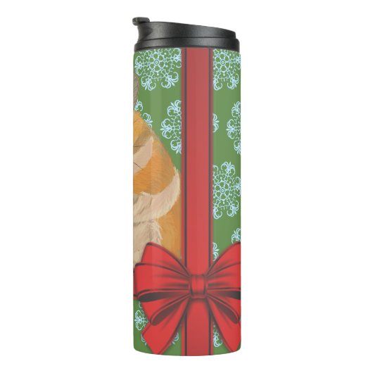 Hammy Christmas Hamster Thermosbecher (Nach rechts gedreht)