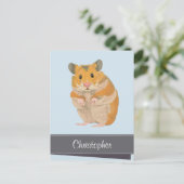 Hammy Weihnachtshamster-Weihnachten Feiertagspostkarte (Stehend Vorderseite)