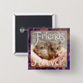 Hammyville - Hamster Best Friends Forever Button (Vorne & Hinten)