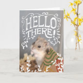 Hammyville - Hamster Hello There Karte (Gelbe Blume)