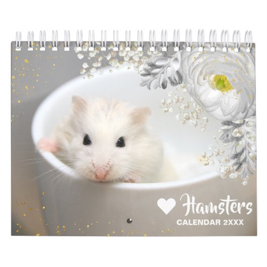 Hammyville - Motivation Niedlich Hamster mit Blume Kalender (Titelbild)