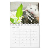 Hammyville - Motivation Niedlich Hamster mit Blume Kalender (Mär 2026)