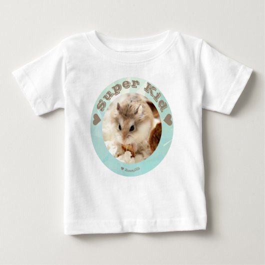 HammyVille - Niedlich Brown White Hamster - Super  Baby T-shirt (Vorderseite)