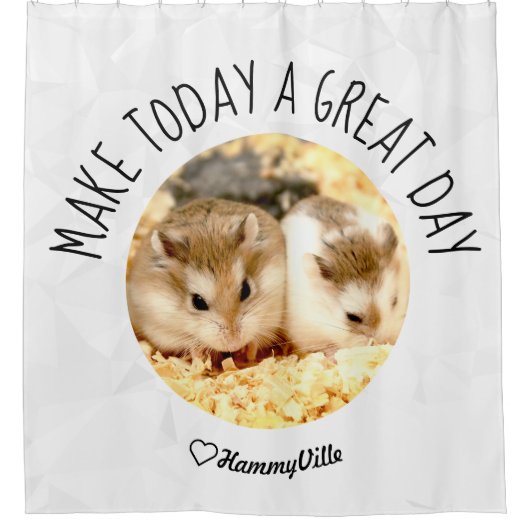 HammyVille - Niedlich Hamster Fresh & Squeeky Clea Duschvorhang (Vorderseite)