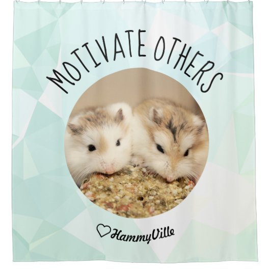 HammyVille - Niedlich Hamster Fresh & Squeeky Clea Duschvorhang (Vorderseite)