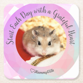 HammyVille - Niedlich Hamster starten jeden Tag da Rechteckiger Pappuntersetzer