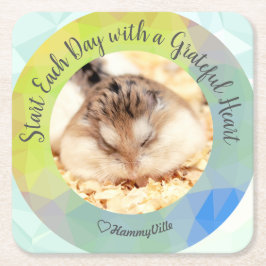 HammyVille - Niedlich Hamster starten jeden Tag da Rechteckiger Pappuntersetzer