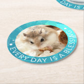 Hammyville - Niedlich Robo Hamster Runder Pappuntersetzer (Angewinkelt)