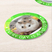 Hammyville - Niedlich Robo Hamster Runder Pappuntersetzer (Angewinkelt)