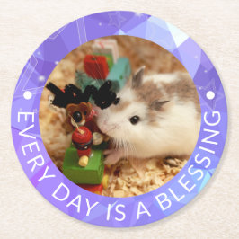 Hammyville - Niedlich Robo Hamster Runder Pappuntersetzer