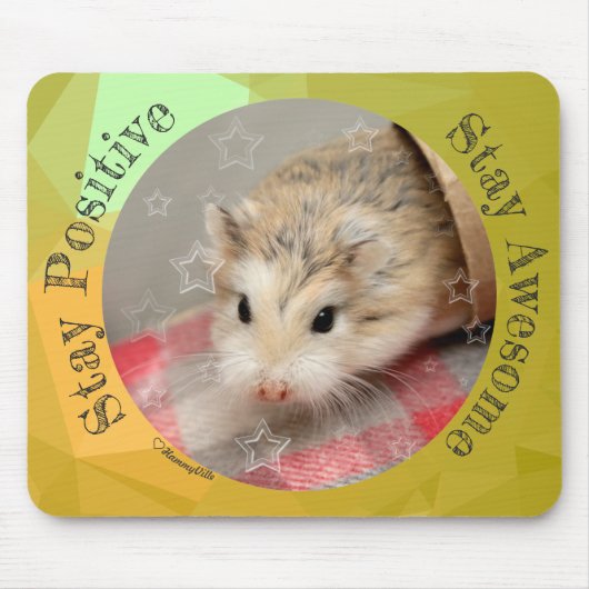 HammyVille - Niedlicher Hamster Bleibe Phantastisc Mousepad (Vorne)
