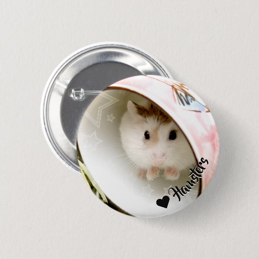 Hammyville - Niedlicher Hamster Button (Vorne & Hinten)