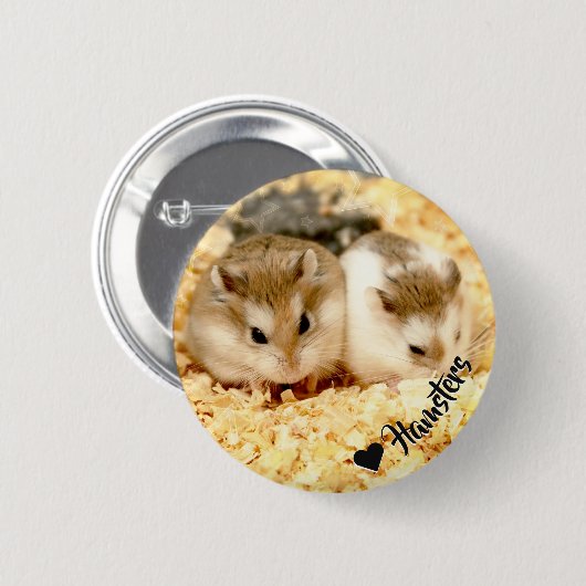 Hammyville - Niedlicher Hamster Button (Vorne & Hinten)