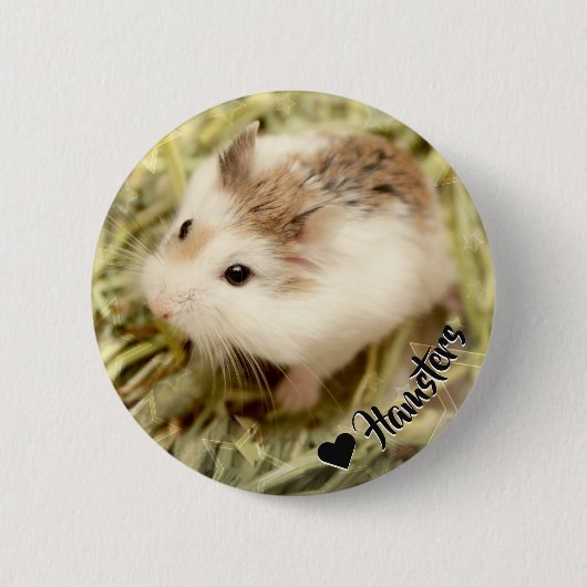 Hammyville - Niedlicher Hamster Button (Vorderseite)