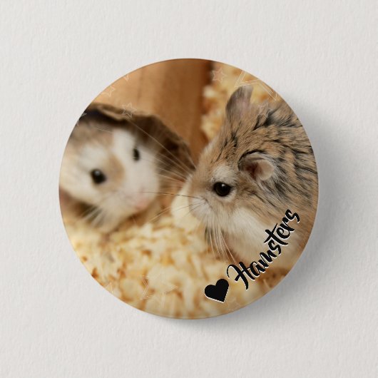 Hammyville - Niedlicher Hamster Button (Vorderseite)