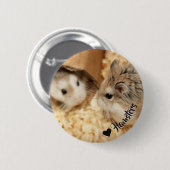 Hammyville - Niedlicher Hamster Button (Vorne & Hinten)