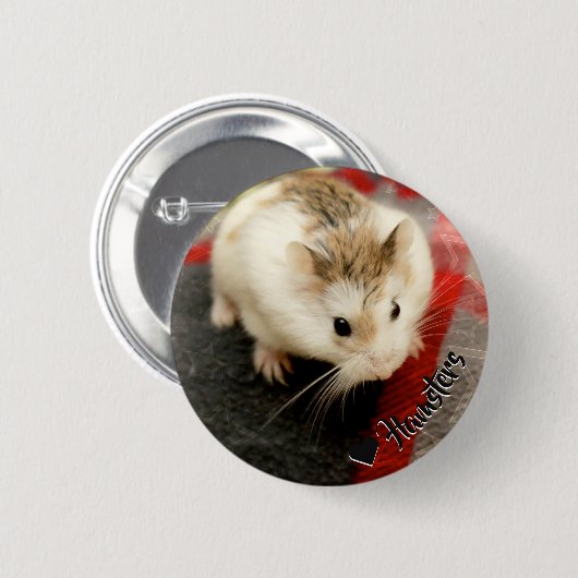 Hammyville - Niedlicher Hamster Button (Vorne & Hinten)