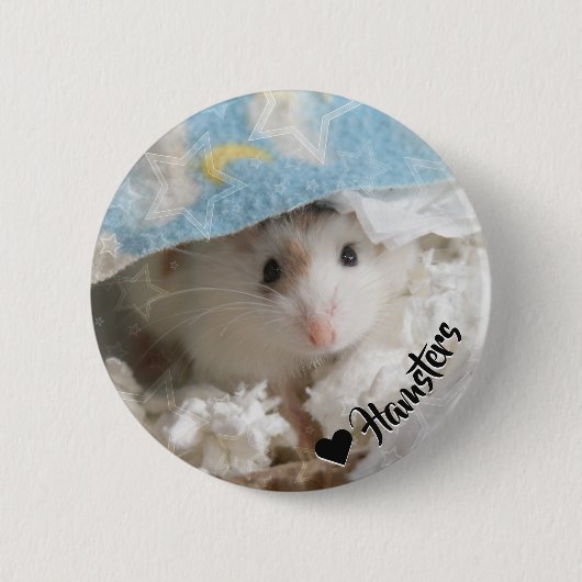 Hammyville - Niedlicher Hamster Button (Vorderseite)