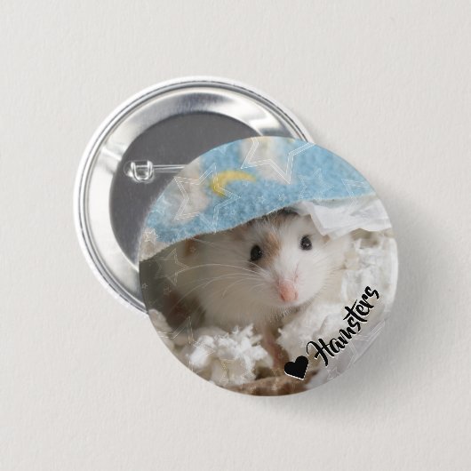 Hammyville - Niedlicher Hamster Button (Vorne & Hinten)