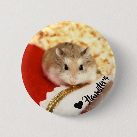 Hammyville - Niedlicher Hamster Button (Vorderseite)