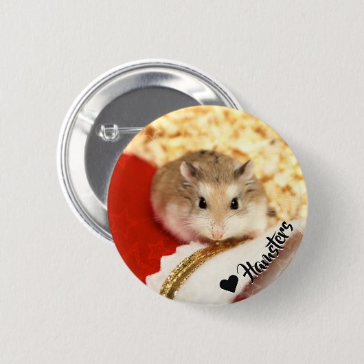 Hammyville - Niedlicher Hamster Button (Vorne & Hinten)