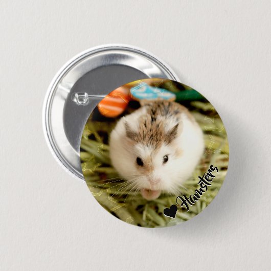 Hammyville - Niedlicher Hamster Button (Vorne & Hinten)