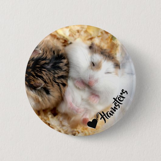 Hammyville - Niedlicher Hamster Button (Vorderseite)