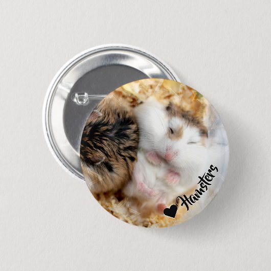 Hammyville - Niedlicher Hamster Button (Vorne & Hinten)