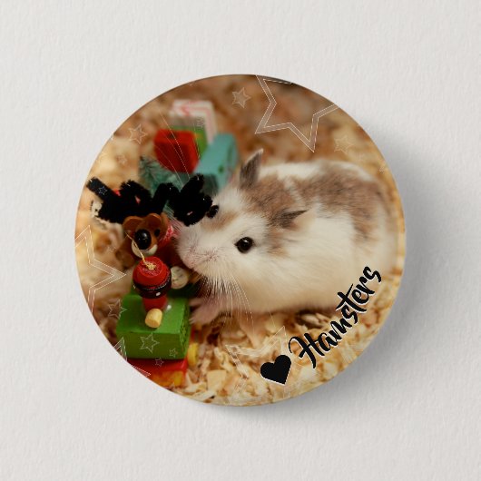 Hammyville - Niedlicher Hamster Button (Vorderseite)