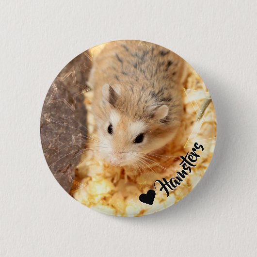 Hammyville - Niedlicher Hamster Button (Vorderseite)