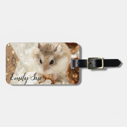Hammyville - Niedlicher Hamster Gepäckanhänger (Vorderseite horizontal)