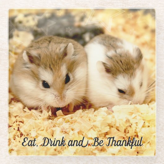 Hammyville - Niedlicher Hamster Glasuntersetzer (Vorderseite)