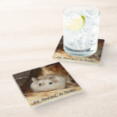 Hammyville - Niedlicher Hamster Glasuntersetzer (Schrägansicht)