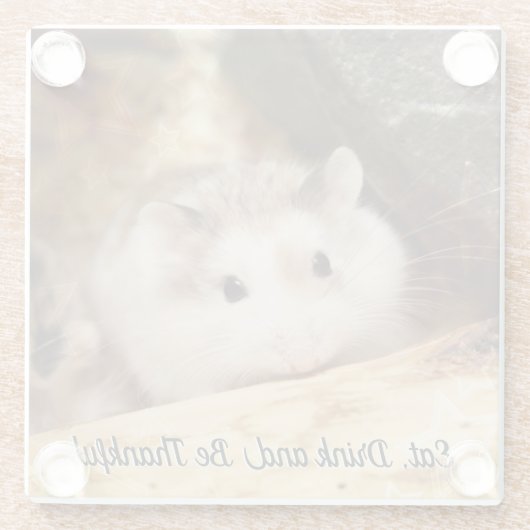 Hammyville - Niedlicher Hamster Glasuntersetzer (Rückseite)