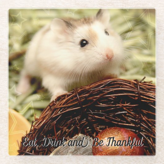 Hammyville - Niedlicher Hamster Glasuntersetzer (Vorderseite)