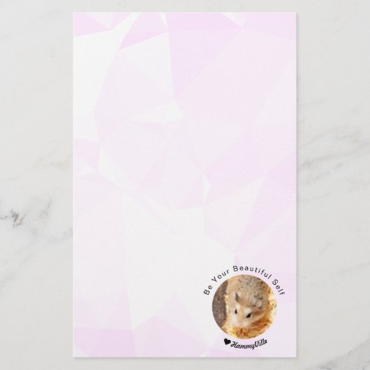 Hammyville - Niedlicher Hamster mit Motivierend Zi Briefpapier (Vorderseite)