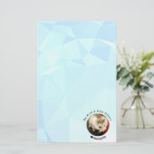 Hammyville - Niedlicher Hamster mit Motivierend Zi Briefpapier (Stehend Vorderseite)