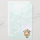 Hammyville - Niedlicher Hamster mit Motivierend Zi Briefpapier (Vorne/Hinten)