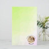 Hammyville - Niedlicher Hamster mit Motivierend Zi Briefpapier (Stehend Vorderseite)