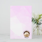 Hammyville - Niedlicher Hamster mit Motivierend Zi Briefpapier (Stehend Vorderseite)