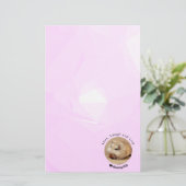 Hammyville - Niedlicher Hamster mit Motivierend Zi Briefpapier (Stehend Vorderseite)