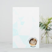 Hammyville - Niedlicher Hamster mit Motivierend Zi Briefpapier (Stehend Vorderseite)